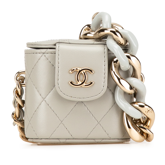 Chanel Handbags - Pre-Loved Chanel Mini Lambskin Elegant Chain Vanity Case